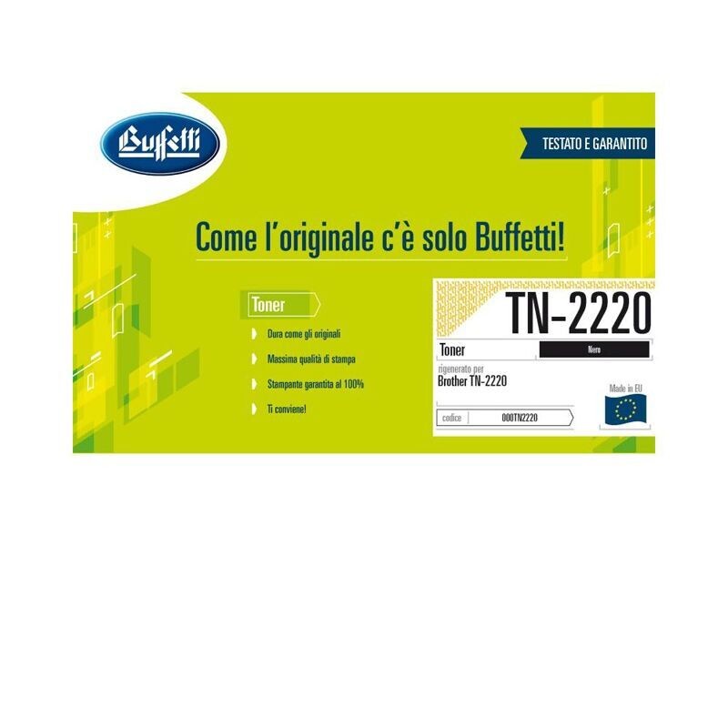 Brother Toner - Compatibile Rigenerato TN-2220 - Nero - Buffetti