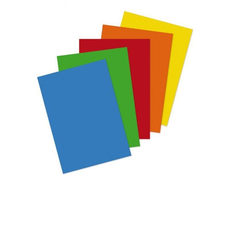 Cartoncini Color A4 - risma da 50 fogli 160g - colori forti - 5 colori ass.ti