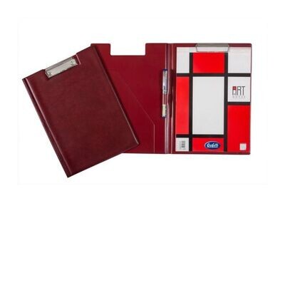 Portablocco con molla - PVC goffrato - 29,7x21 cm - Rosso