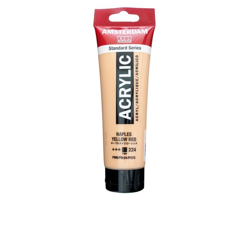 Amsterdam Acrilico Standard 120 ml - Giallo Napoli Rosso n.224