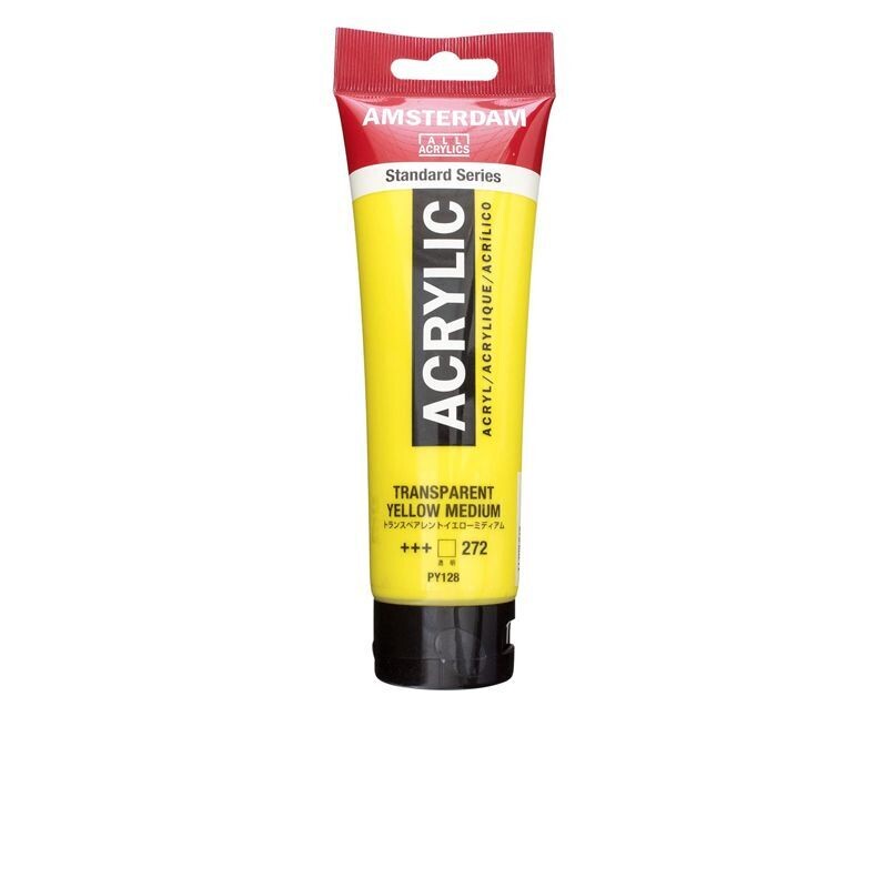 Amsterdam Acrilico Standard 120 ml - Giallo Transp. Medio n.272