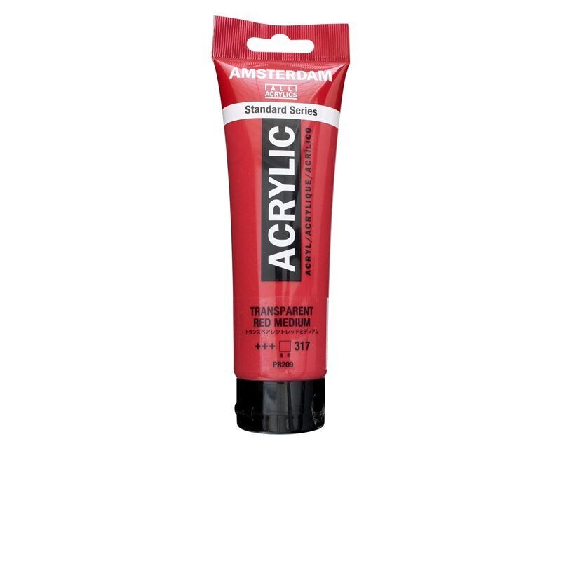 Amsterdam Acrilico Standard 120 ml - Rosso Transp.Medio n.317