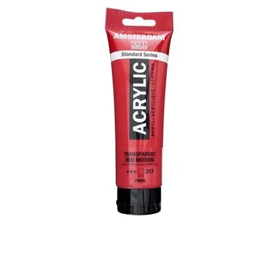 Amsterdam Acrilico Standard 120 ml - Rosso Transp.Medio n.317