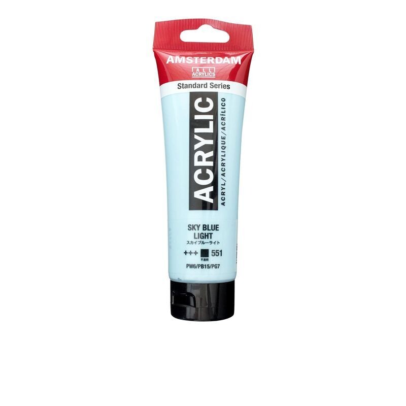 Amsterdam Acrilico Standard 120 ml - Celeste Chiaro n.551