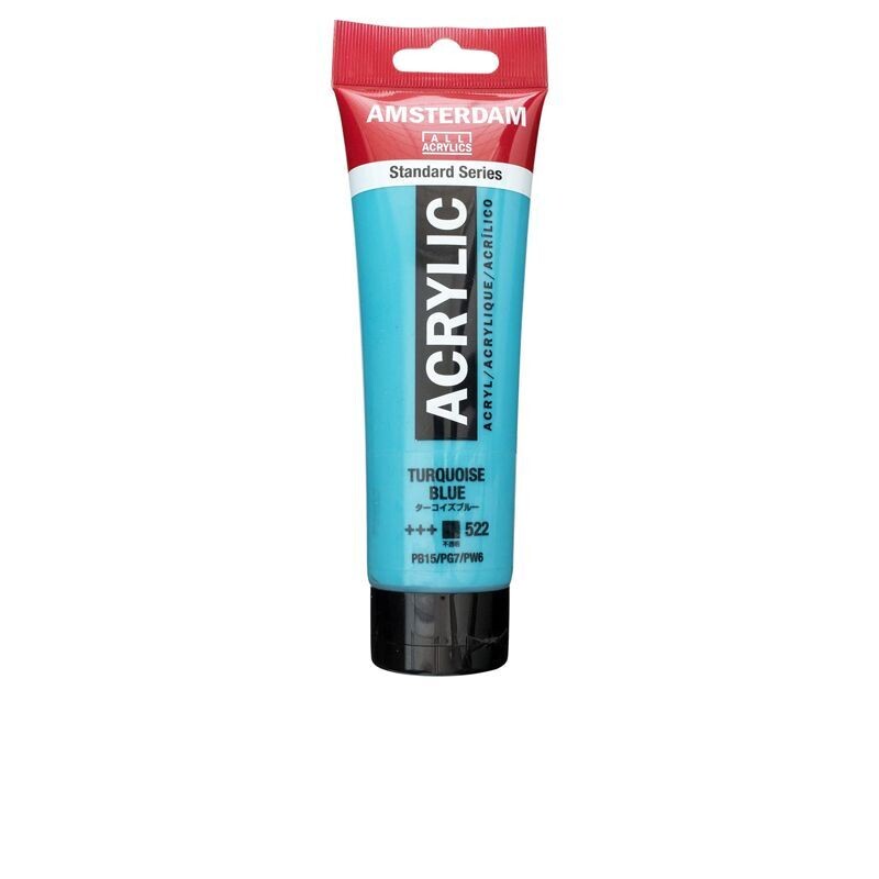 Amsterdam Acrilico Standard 120 ml - Blu Turchese n.522