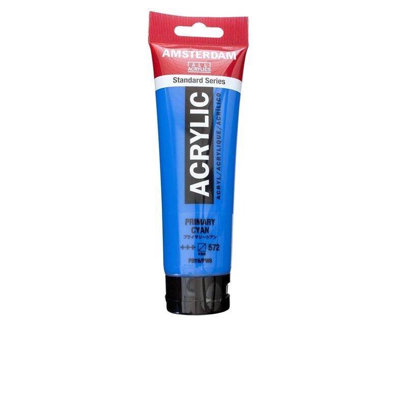 Amsterdam Acrilico Standard 120 ml - Blu Primario Ciano n.572