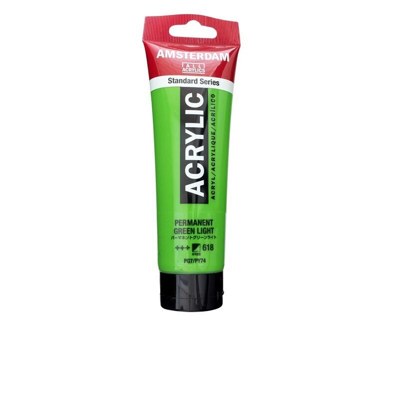 Amsterdam Acrilico Standard 120 ml - Verde Perm.Chiaro n.618