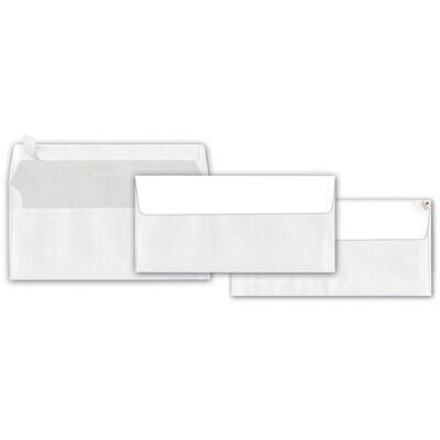 Buste commerciali adesive senza finestra - Chiusura taglio quadro - 11x23 cm 80 g - conf. 500 pz