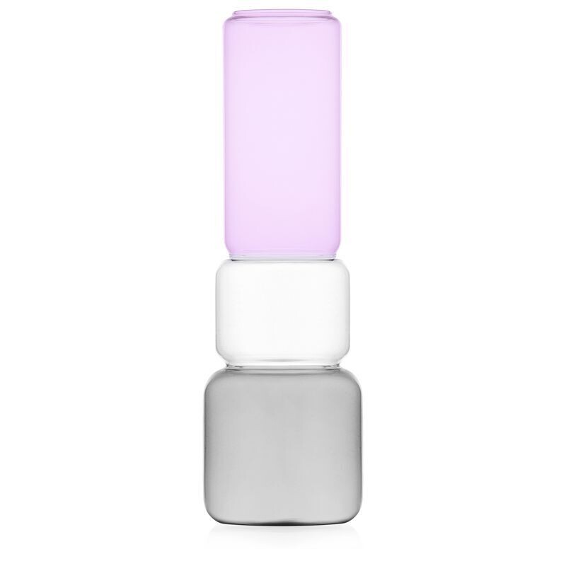 Ichendorf - Vaso Revolve Smoke/Clear/Rosa 35 cm