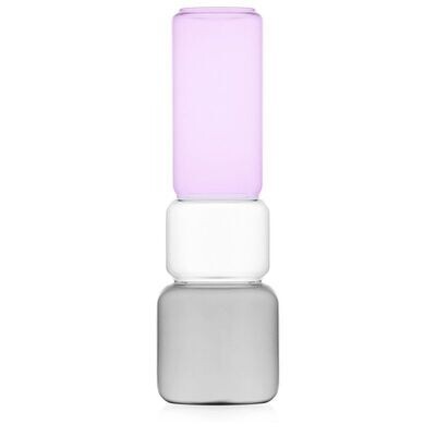 Ichendorf - Vaso Revolve Smoke/Clear/Rosa 35 cm