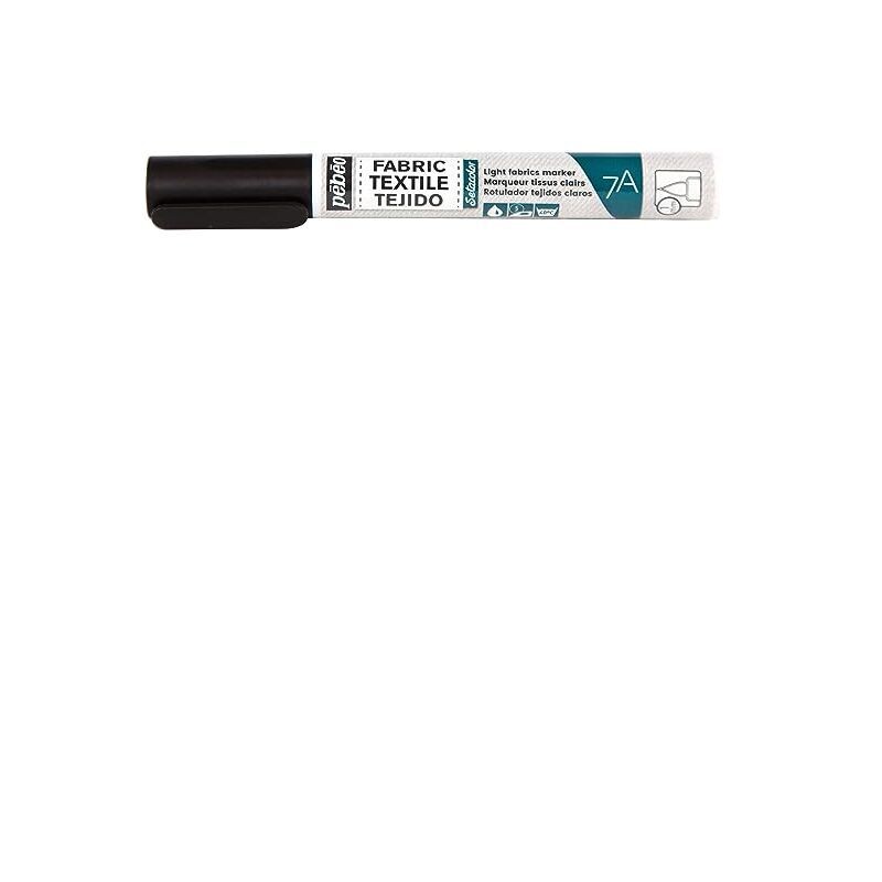 Pebeo Pennarello per tessuti chiari punta tonda 1 mm - Nero