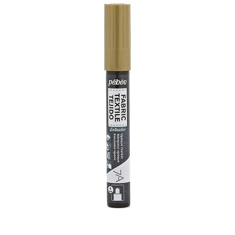 Pebeo Pennarello per tessuti punta tonda 4 mm - Oro