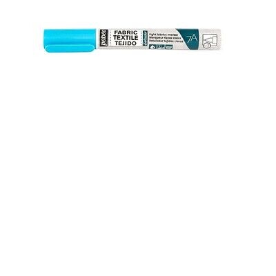 Pebeo Pennarello per tessuti chiari punta tonda 1 mm - Azzurro Fluorescente