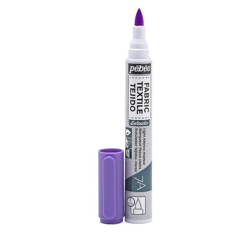 Pebeo Pennarello per tessuti chiari punta tonda 1 mm - Violetto Fosforescente