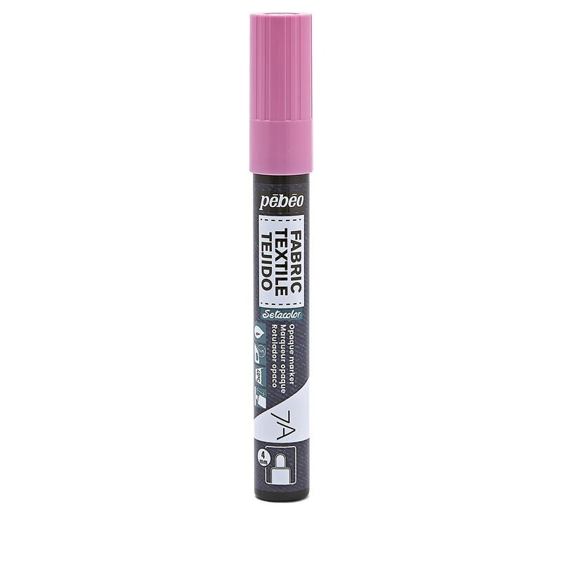 Pebeo Pennarello per tessuti punta tonda 4 mm - Rosa
