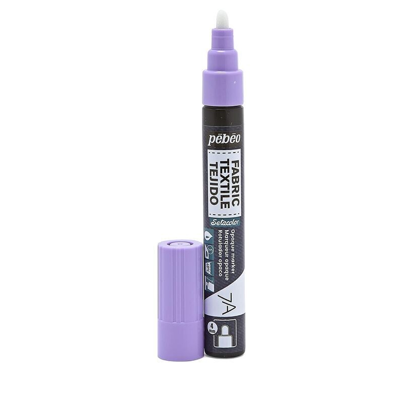 Pebeo Pennarello per tessuti punta tonda 4 mm - Viola Pastello
