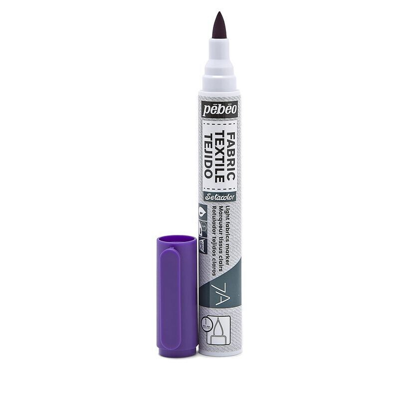 Pebeo Pennarello per tessuti chiari punta tonda 1 mm - Violetto