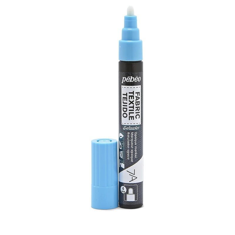 Pebeo Pennarello per tessuti punta tonda 4 mm - Blu Pastello