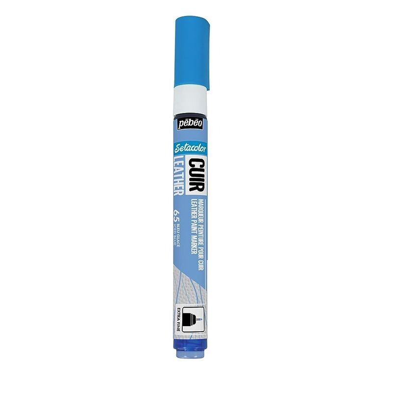 Pebeo Setacolor Cuir Pennarello per Pelle a base d'acqua  0,7 mm  - Blu Ghiaccio