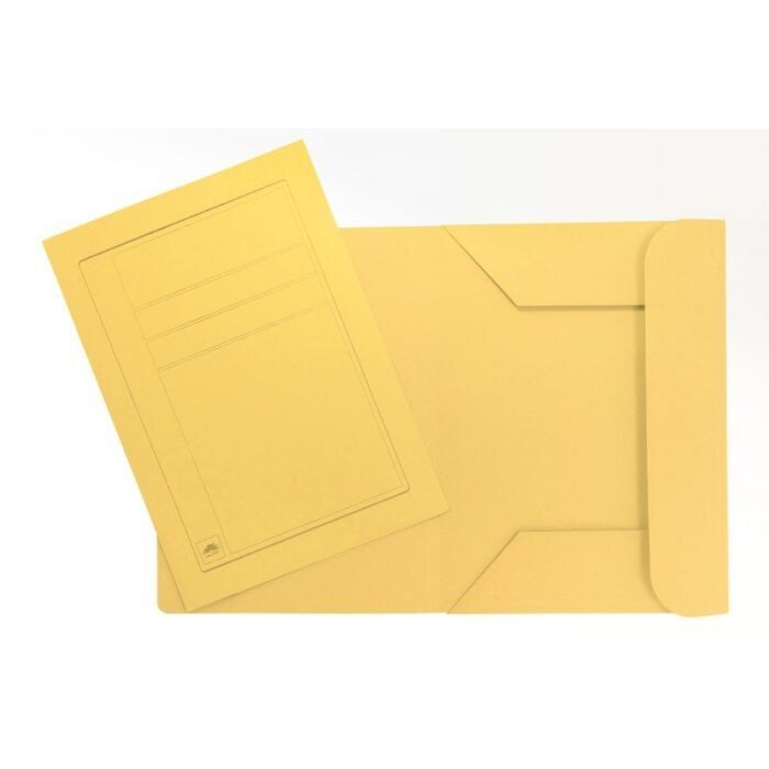 Cartelline 3 lembi Manilla - cartoncino - 220 g/mq - 33,5x24,5 cm - Giallo