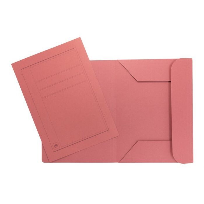Cartelline 3 lembi Manilla - cartoncino - 220 g/mq - 33,5x24,5 cm - Rosso