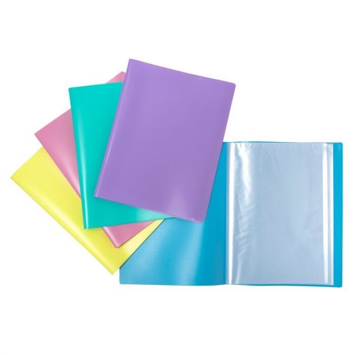 Portalistini colori pastello - Polipropilene - 40 buste - 29,7x21 cm - colori assortiti