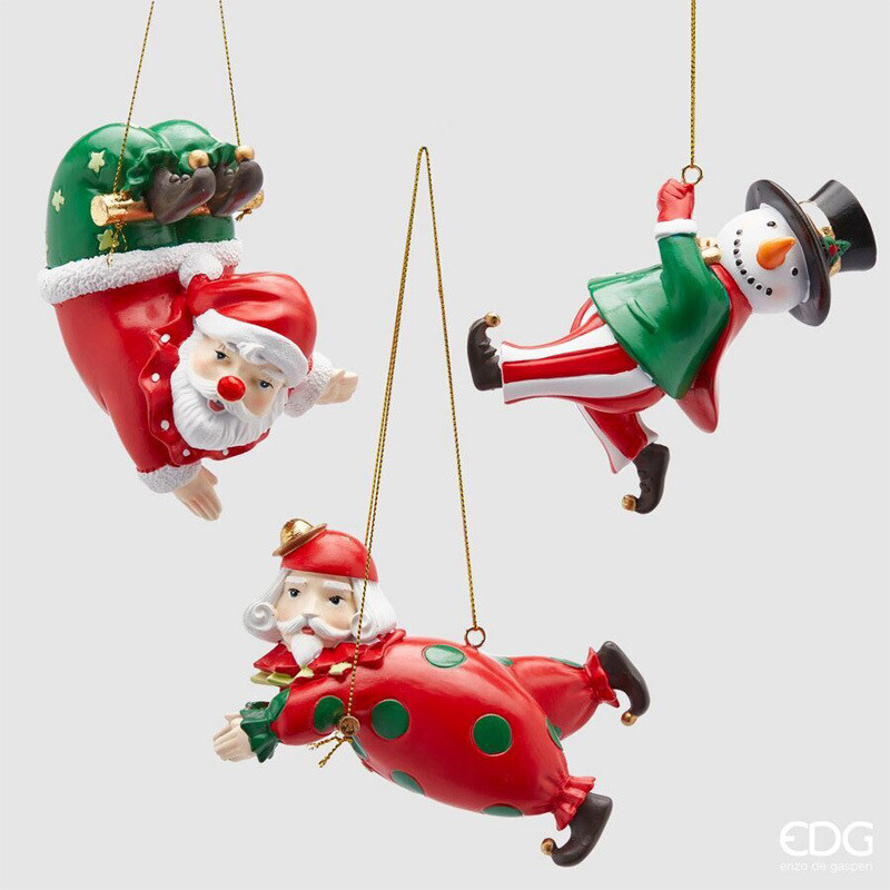 Appendino Babbo Natale Circo H 9cm - Enzo de Gasperi