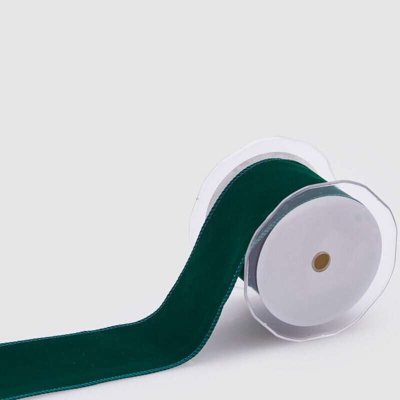 Enzo de Gasperi Nastro Double vellutato Verde  H 6,5 CM X 10 MT