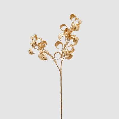 Ramo decorativo Ficus arricciato Oro H 61 cm - Enzo de Gasperi