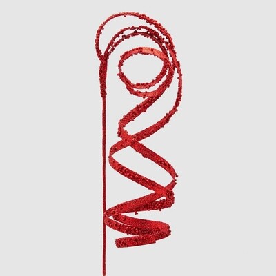 Ramo decorativo Liana Glitter Rosso H 120 cm - Enzo de Gasperi