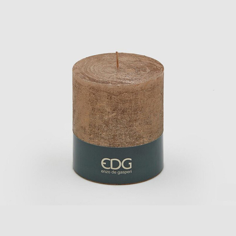 Candela Rustic Mocco Oro scuro H 11 cm - Enzo de Gasperi