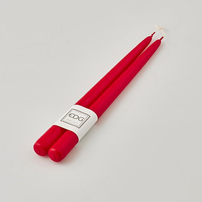 Set 2 Candele Stelo rossa H 30 cm - Enzo de Gasperi