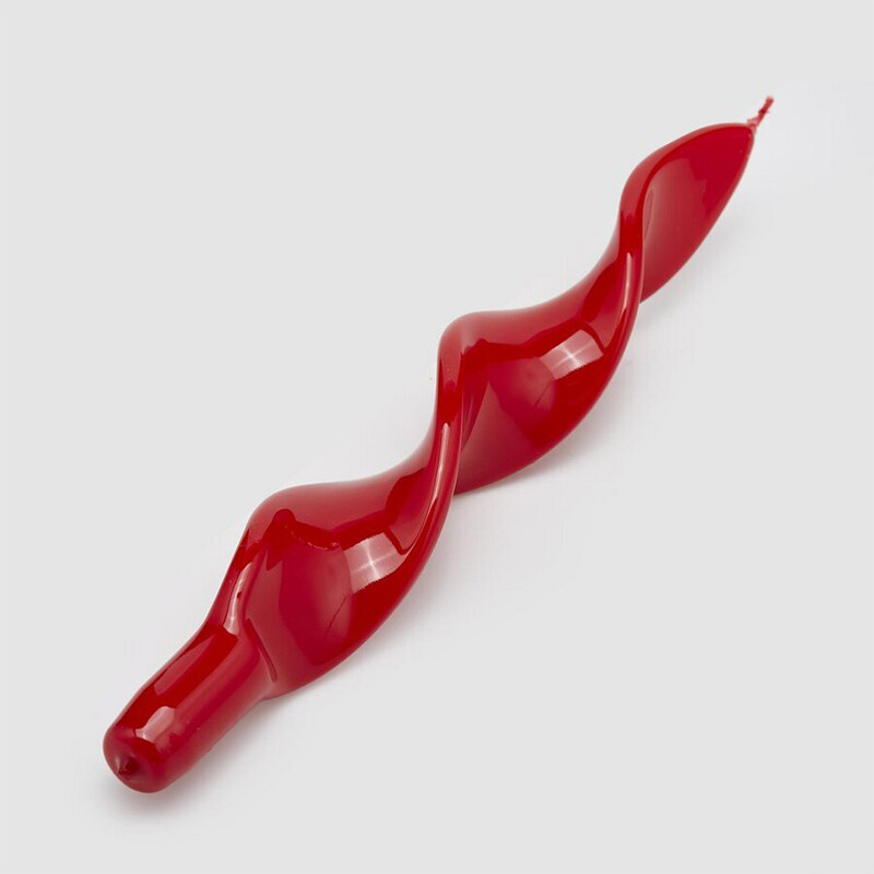 Candela Spirale rossa fiamma H 27 cm - Enzo de Gasperi