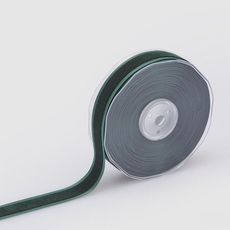 Nastro double finish in velluto verde H 2,3 CM X 10 MT - Enzo de Gasperi