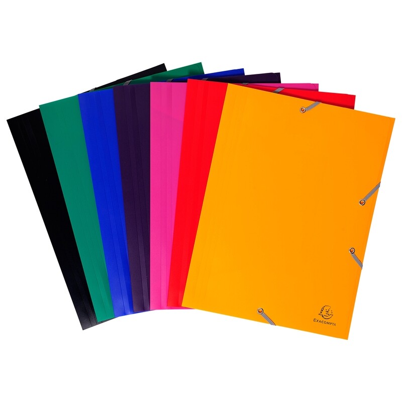 Cartellina con elastico angolare - polipropilene - 32 x 24 cm - Fucsia - formato utile A4 ( 29,7 X 21 )