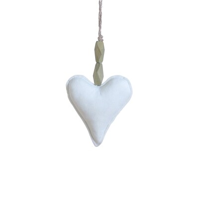 Hogewoning Pendaglio Cuore  Velvet Bianco- H 15 cm Hogewoning Pendaglio Cuore  Velvet Bianco- H 15 cm