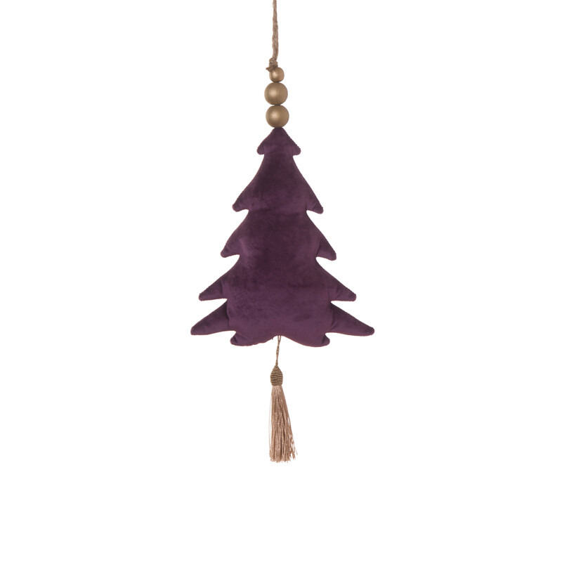 Hogewoning Pendaglio Albero Velvet Bordeaux - H 22 cm
