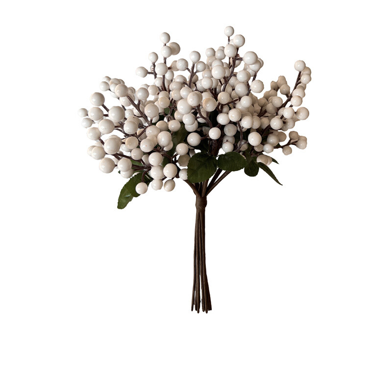 Hogewoning Rametto Bouquet  Bacche bianche  - H 30 cm