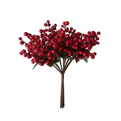 Hogewoning Rametto Bouquet Bacche rosse - H 30 cm