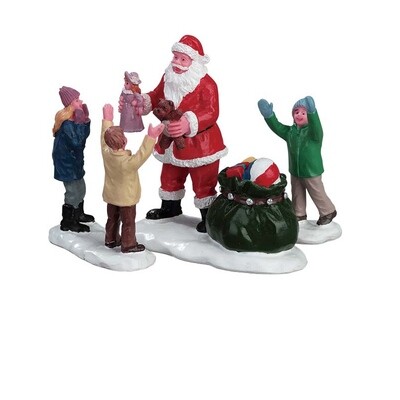 Lemax - Babbo Natale con Doni - Set 3 Figurine