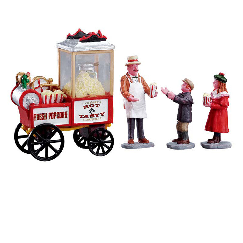 Lemax - Venditore di PopCorn Set di 4 Personaggi