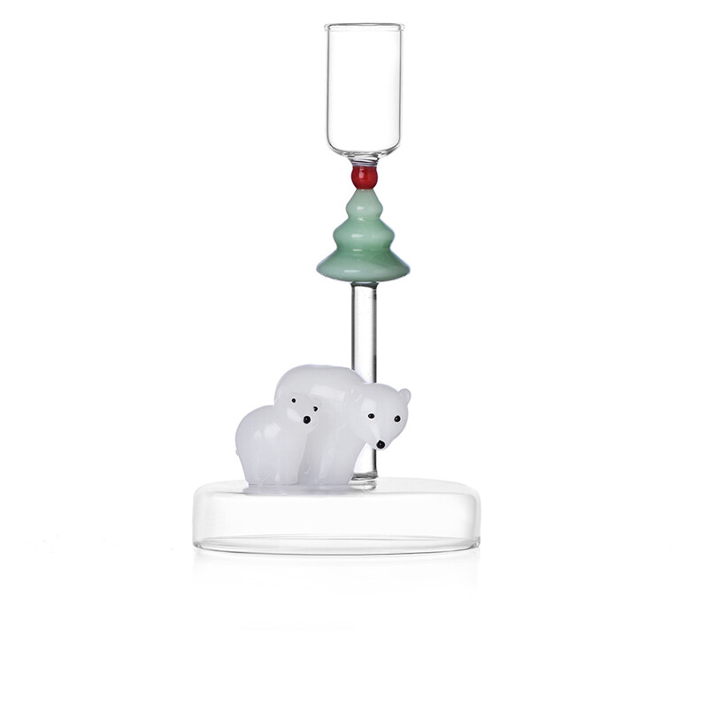 Ichendorf  Candeliere Orsi bianchi e Wish Tree - H 15 cm