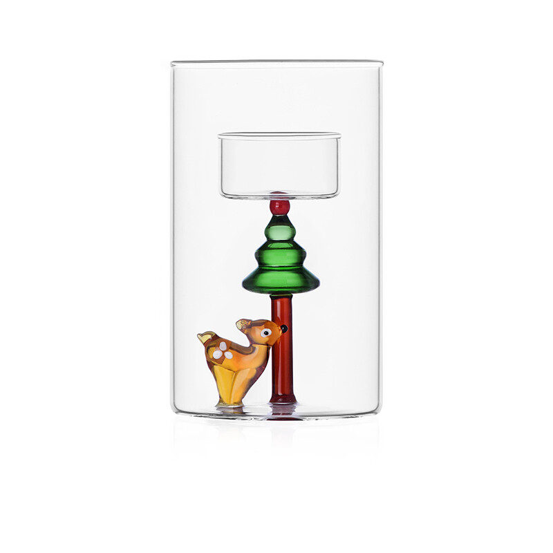 Ichendorf  Porta Tealight Wish tree e Cerbiatto - H 13 cm