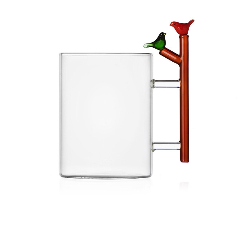 Ichendorf Mug Uccellini Rosso e Verde - 45 cl
