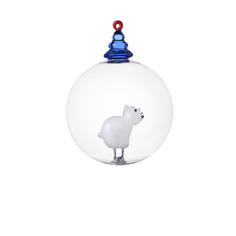 Ichendorf Palla di Natale Orso bianco e Wish Tree Blu