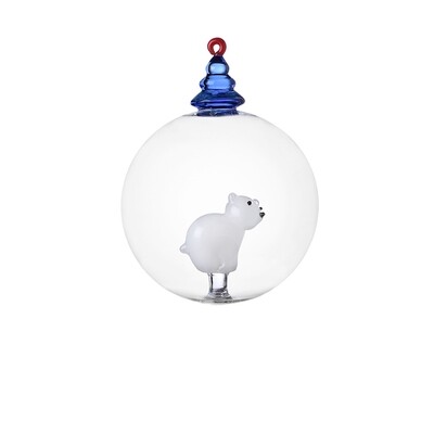 Ichendorf Palla di Natale Orso bianco e Wish Tree Blu