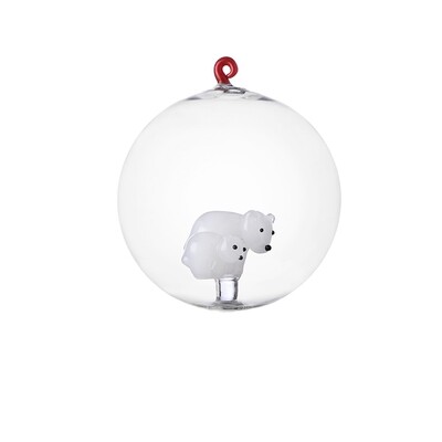 Ichendorf Palla di Natale in vetro Orsi Bianchi
