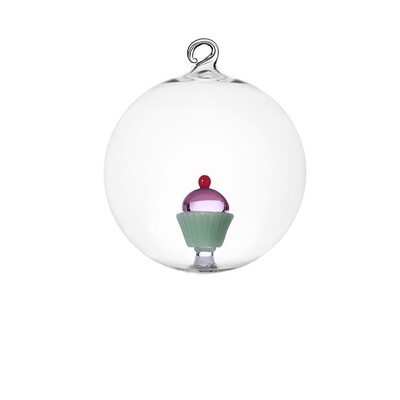 Ichendorf  Palla di Natale in vetro Pasticcino Rosa