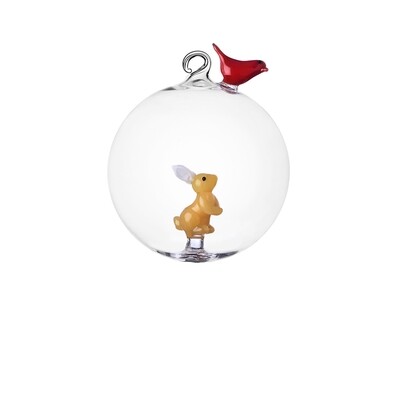 Ichendorf Palla di Natale Coniglio e Uccellino