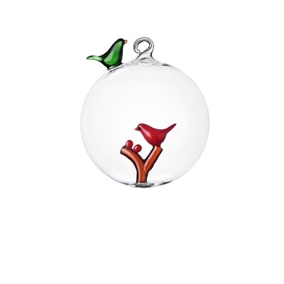 Ichendorf Palla di Natale Uccello rosso e verde